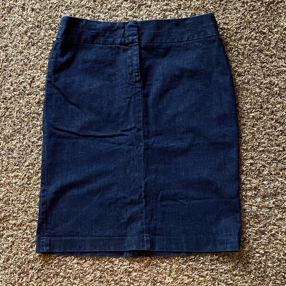 J. Crew Indigo Dye Denim Skirt